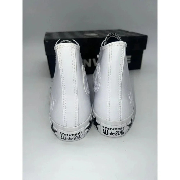 Converse Miley cyrus Chuck Taylor All Star High Top White Patent Black Hi Stars - Picture 3 of 11